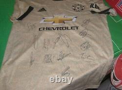 Manchester United FC 2019/20 Season Squad Signed Shirt 13 Autographs