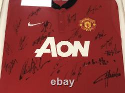 Manchester United First Team Squad 2012-13 Signed Framed Shirt With COA