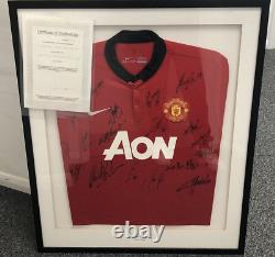 Manchester United First Team Squad 2012-13 Signed Framed Shirt With COA