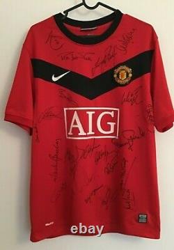 Manchester United Football Shirt By Nike Size L Signed 23 United Legends