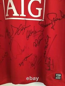 Manchester United Football Shirt By Nike Size L Signed 23 United Legends