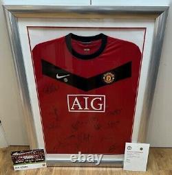 Manchester United Football Shirt Signed 2009/10 Man Utd Giggs Scholes Rio Park