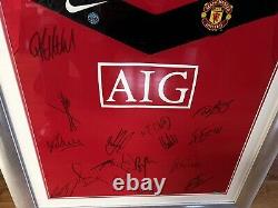 Manchester United Football Shirt Signed 2009/10 Man Utd Giggs Scholes Rio Park