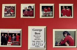 Manchester United George Best Signed Framed 20 X 16 Double Mounted Display