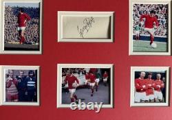 Manchester United George Best Signed Framed 20 X 16 Double Mounted Display