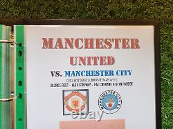 Manchester United George Best Vs Manchester City. 4 Signed On Page A4 Display