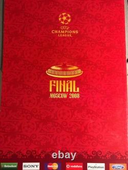 Manchester United Hand Signed 2008 Moscow CL FINAL Programme PSA QO Card + COA