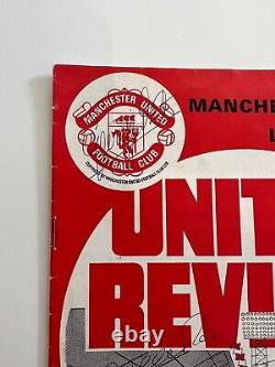 Manchester United Hand Signed Football Programme 1971 Best Law Charlton-Perfect
