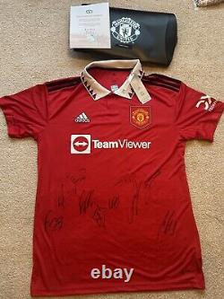 Manchester United Hand Signed Home Shirt With Certificate Of Authenticity Size L