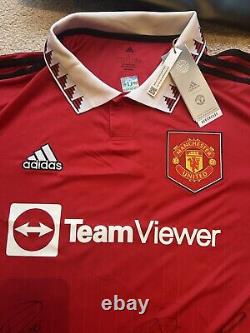 Manchester United Hand Signed Home Shirt With Certificate Of Authenticity Size L