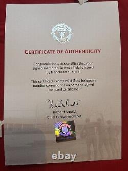 Manchester United Hand Signed Home Shirt With Certificate Of Authenticity Size L