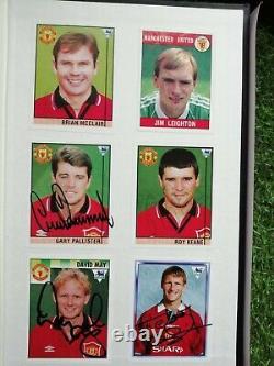 Manchester United Hardback Book A-z With 12 Signed Cards Inside Collectible Book