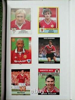 Manchester United Hardback Book A-z With 12 Signed Cards Inside Collectible Book