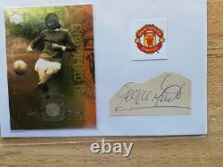 Manchester United Holy Trinity Legends Best Law Charlton Hand-signed Photocards