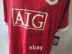 Manchester United Home Shirt Signed Squad 2006-2007 Football Shirt COA 34422