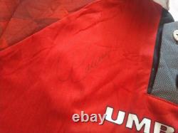 Manchester United Home football shirt 1996-98 Umbro #19 R. Jonhsen signed NEW L