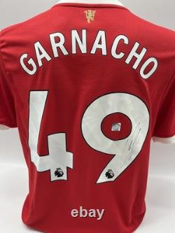 Manchester United Jersey Alejandro Garnacho Signed Autograph Adidas COA L