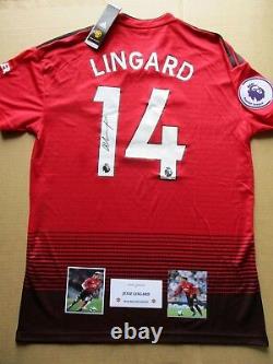 Manchester United Jesse Lingard Hand Signed 2018/19 Shirt Jersey Photo Proof