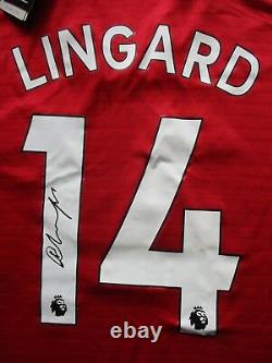 Manchester United Jesse Lingard Hand Signed 2018/19 Shirt Jersey Photo Proof