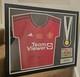 Manchester United Kobbie Mainoo Hand Signed Fa Cup Framed Shirt