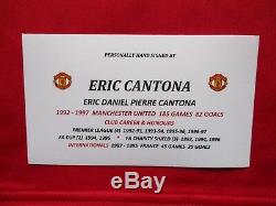 Manchester United Legend Eric Cantona Hand Signed Home Shirt Jersey -photo Proof