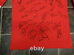 Manchester United Legends Signed Football Shirt Coa X 42 Wilkins Robson Cole Etc