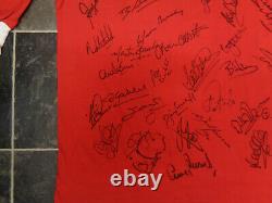 Manchester United Legends Signed Football Shirt Coa X 42 Wilkins Robson Cole Etc