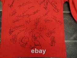 Manchester United Legends Signed Football Shirt Coa X 42 Wilkins Robson Cole Etc