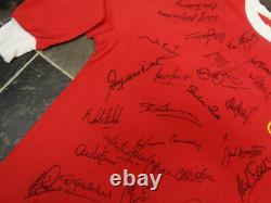 Manchester United Legends Signed Football Shirt Coa X 42 Wilkins Robson Cole Etc