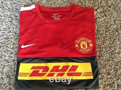 Manchester United MUFC Man Utd DHL Training Shirt SIGNED by LOUIS VAN GAAL