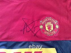 Manchester United MUFC Man Utd DHL Training Shirt SIGNED by LOUIS VAN GAAL