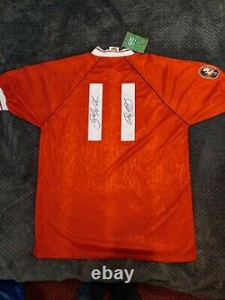 Manchester United Man Utd Number 11 Retro 90 92 Shirt Signed Ryan Giggs