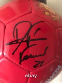 Manchester United Mufc Signed Soccer Ball Football Size 5 Diego Forlan+andy Cole