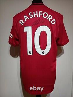 Manchester United Number 10 Home Man Utd Shirt Signed Marcus Rashford