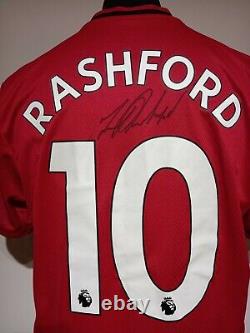 Manchester United Number 10 Home Man Utd Shirt Signed Marcus Rashford