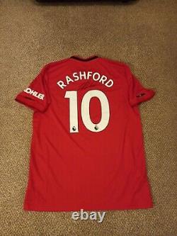 Manchester United Number 10 Home Man Utd Shirt Signed Marcus Rashford