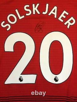 Manchester United Number 20 Shirt Signed By Ole Gunnar Solskjaer With Guarantee