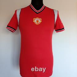 Manchester United Number 7 1985 Retro Home Shirt Signed Bryan Robson