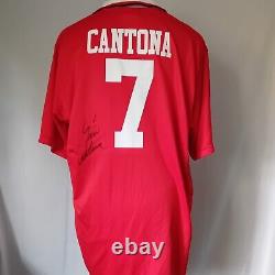 Manchester United Number 7 92 94 Retro Shirt Signed Eric Cantona