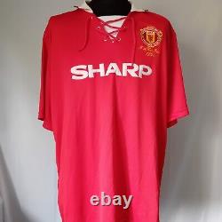 Manchester United Number 7 92 94 Retro Shirt Signed Eric Cantona