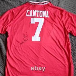 Manchester United Number 7 92 94 Retro Shirt Signed Eric Cantona