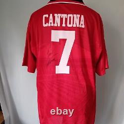 Manchester United Number 7 94 96 Retro Shirt Signed Eric Cantona