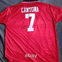 Manchester United Number 7 94 96 Retro Shirt Signed Eric Cantona