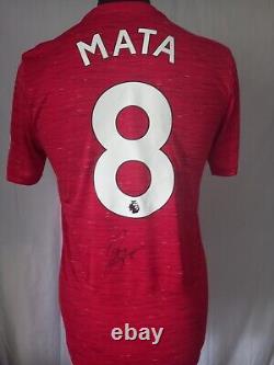 Manchester United Number 8 Home Man Utd Shirt Signed Juan Mata