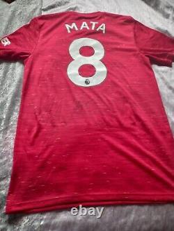Manchester United Number 8 Home Man Utd Shirt Signed Juan Mata