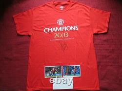 Manchester United Official Merchandise Paul Scholes Signed T-shirt Jersey -coa