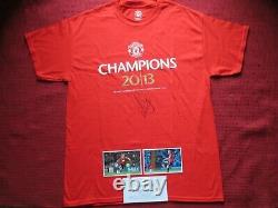 Manchester United Official Merchandise Paul Scholes Signed T-shirt Jersey -coa