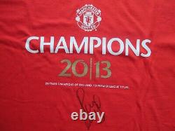 Manchester United Official Merchandise Paul Scholes Signed T-shirt Jersey -coa