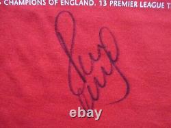 Manchester United Official Merchandise Paul Scholes Signed T-shirt Jersey -coa