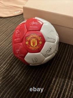 Manchester United Pre-Printed Signed Football Size 1 Red/White De Gea Maguire